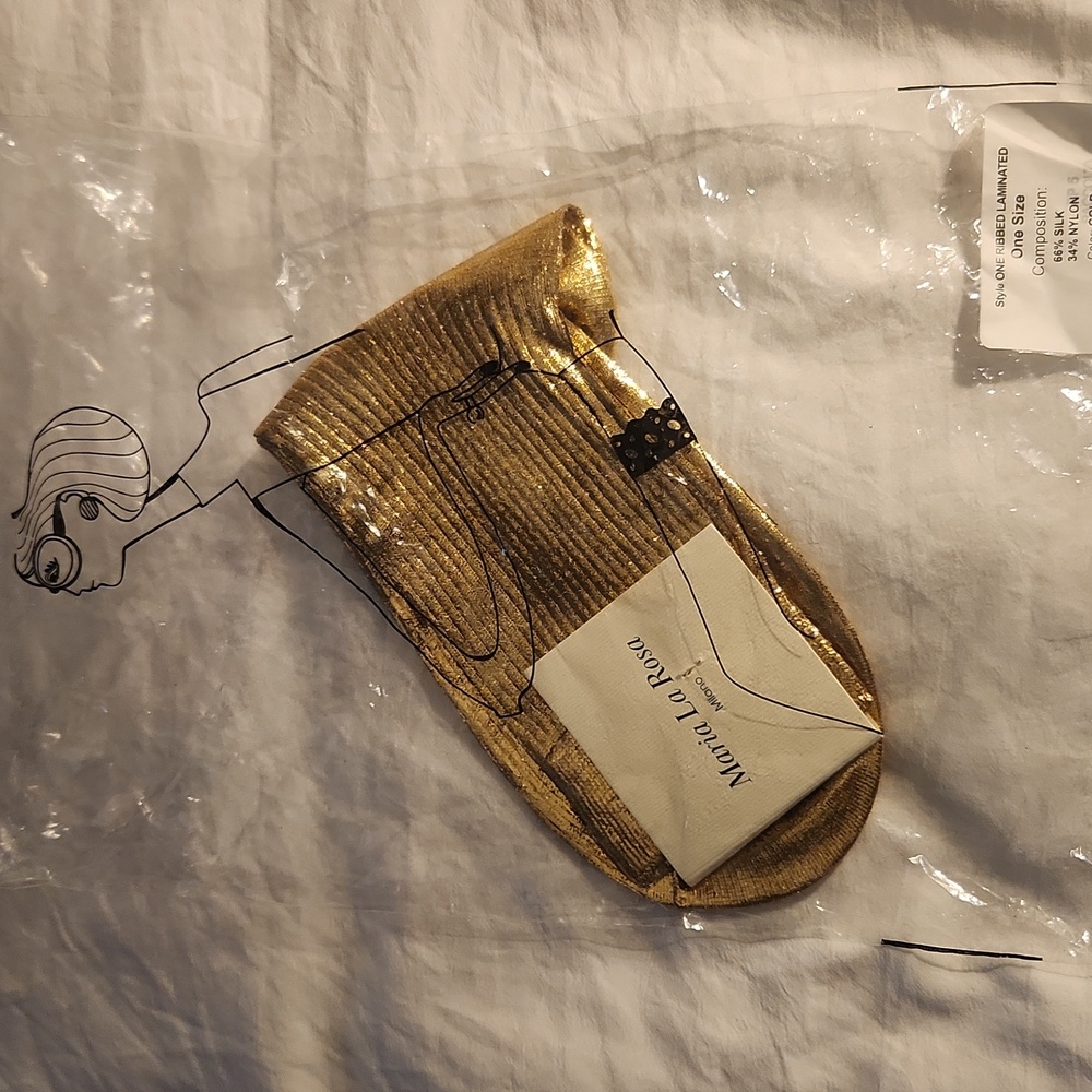 Maria La Rosa From MILAN ITALY, Gold Socks - Picture 4 of 8